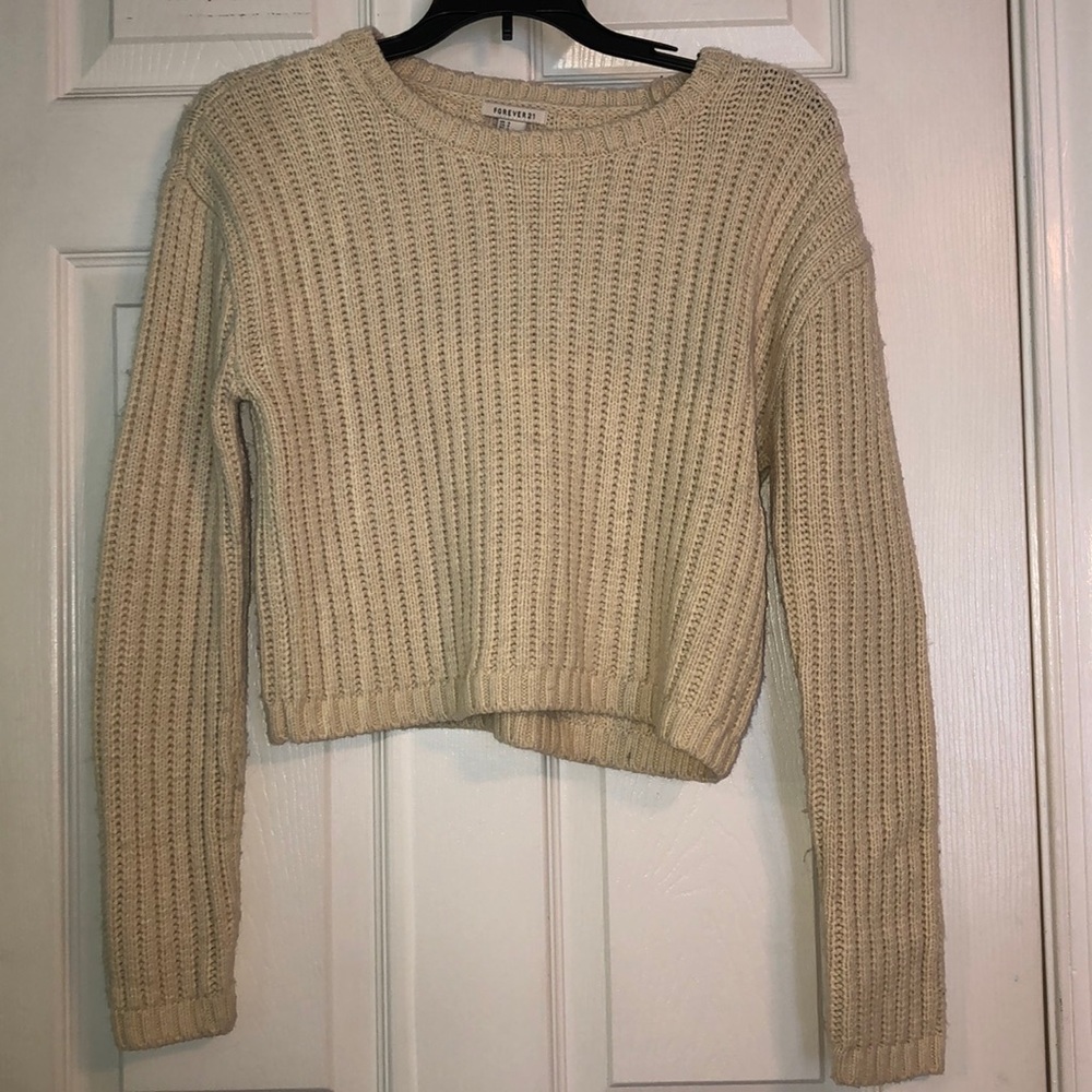 Wool crop sweater